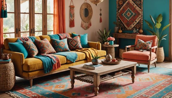 Comment réussir sa décoration bohème chic très colorée ?