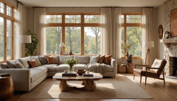 Quels matériaux naturels s'invitent dans nos salons chic ?